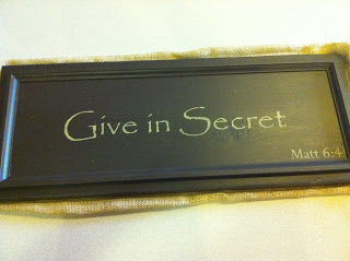 give in secret